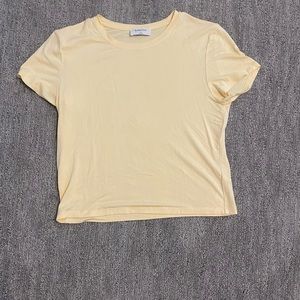 Light yellow plain t-shirt | Babaton Aritzia